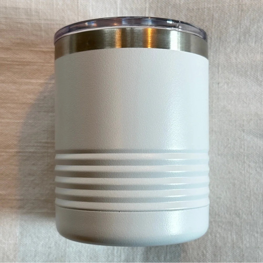 White 10oz. Polar Camel Tumbler with Clear Lid